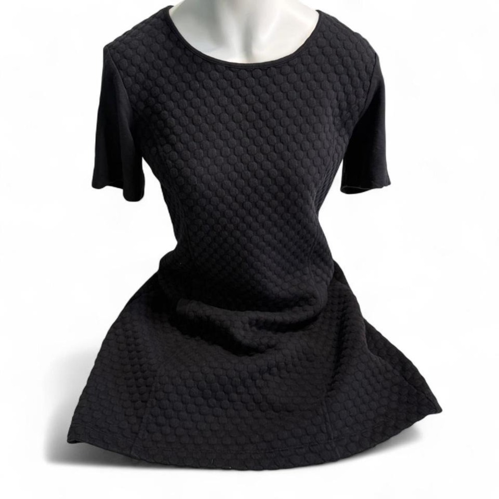TART Black Textured Bubble Knit Dress‎ | Minimal Sculptural Fit | M